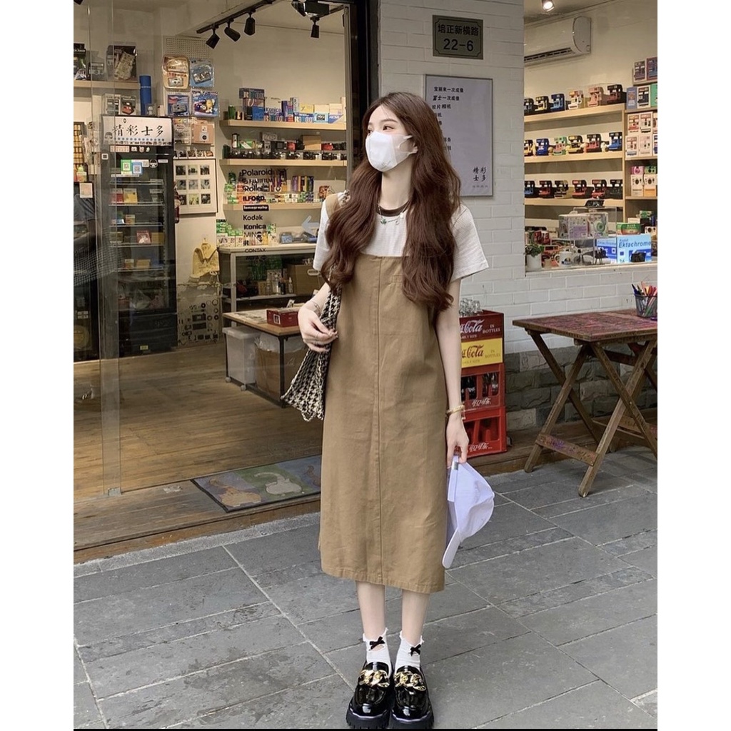 Set Yếm Kaki - Tone màu basic không kén da