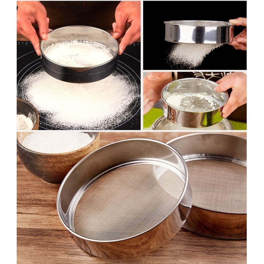 Dụng Cụ Rây Bột Bằng Thép Không Gỉ Tiện Dụng