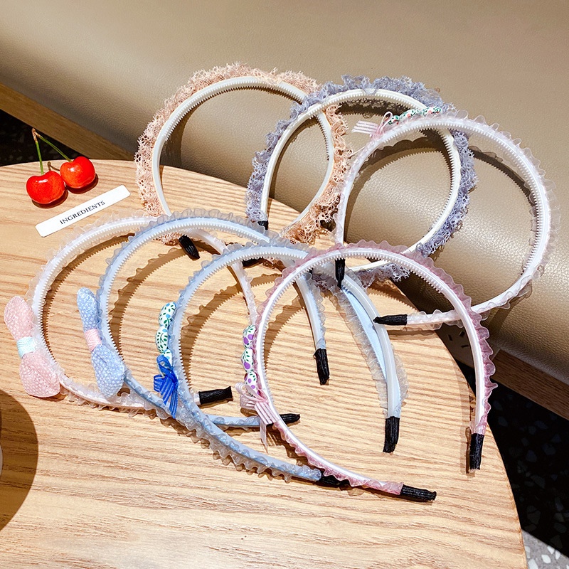 Kẹp Tóc Nơ Lưới Không Đau Chống Trượt Aku