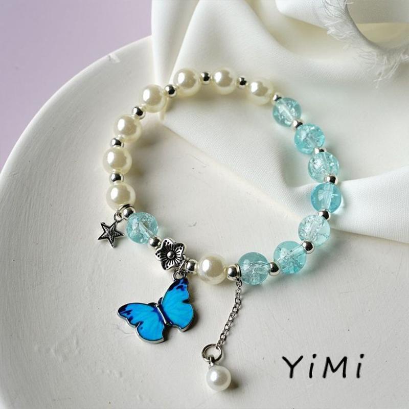 Vòng Tay Chuỗi Hạt Pha Lê Hình Hoạt Hình Thắt Nơ Dễ Thương Làm Quà Tặng Cho Bạn Gái/Sinh Viên