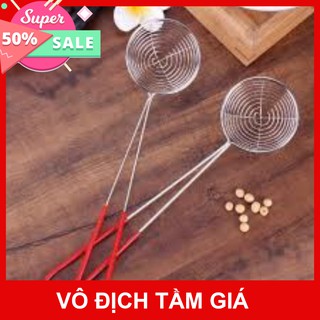 Vợt múc trân châu cán đỏ - dụng cụ để vớt topping trà sữa