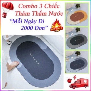 📣Combo 3 Cái📣Thảm chùi chân, lau chân thấm hút nước 5 giây, mặt thảm lót siêu mịn, đế cao su chống trượt