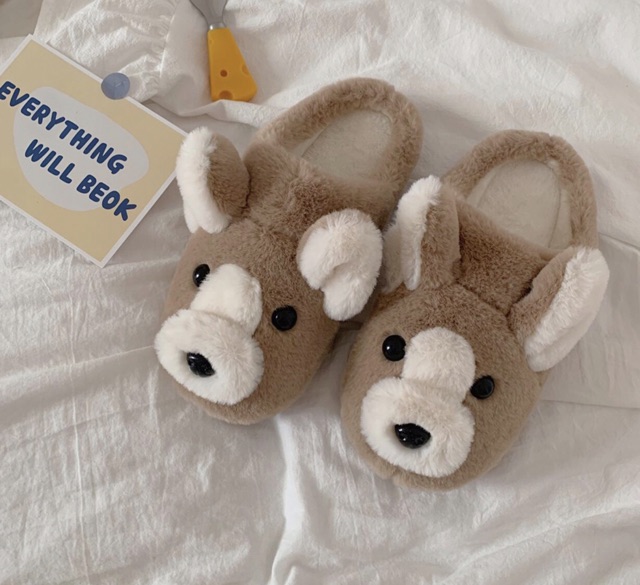 Dép bông chó Corgi🐶