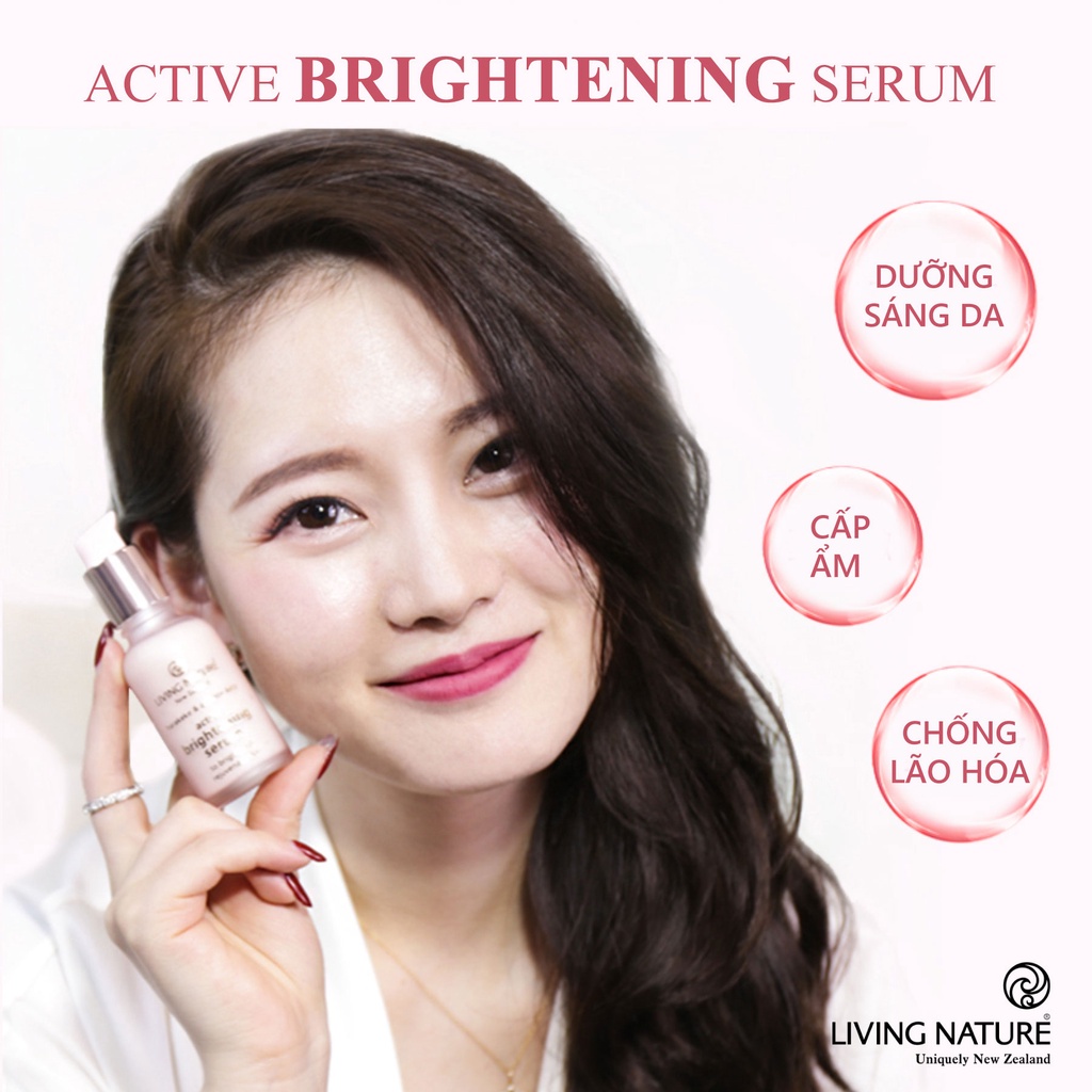 [Hỏa tốc] Serum dưỡng sáng da Active Brightening Serum Living Nature 30ml