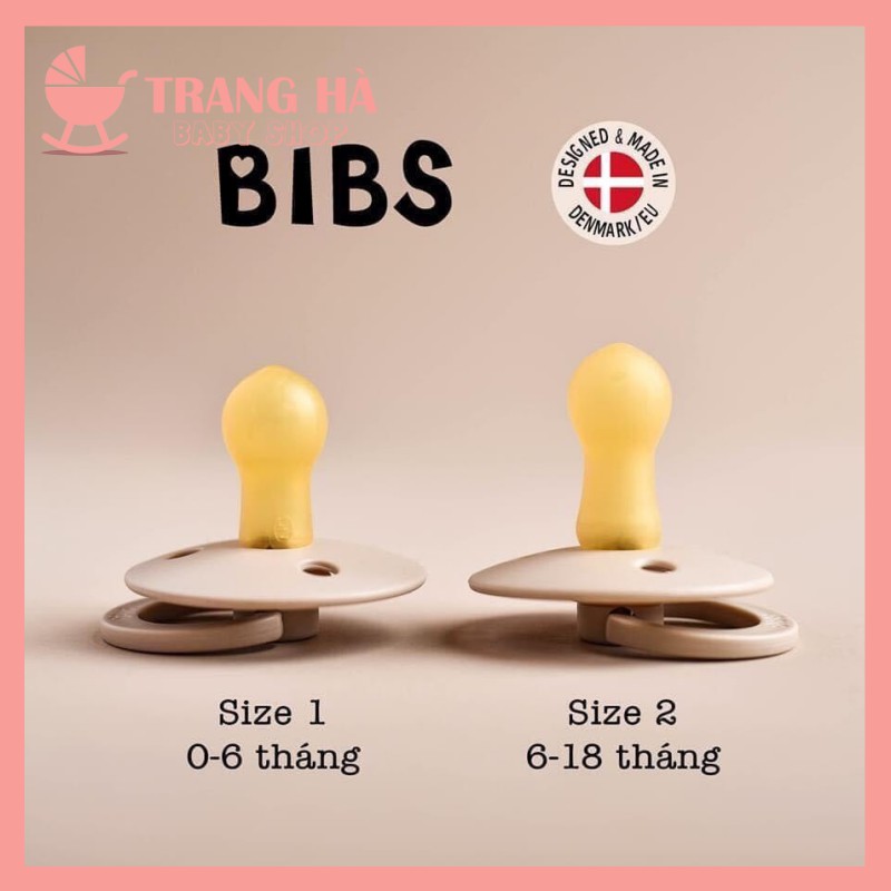 𝑪𝑯𝑰́𝑵𝑯 𝑯𝑨̃𝑵𝑮- 𝑻𝑨̣̆𝑵𝑮 𝑵𝑨̆́𝑷 𝑻𝑹𝑼̛́𝑵𝑮 - Ti Giả BIBS CLOUR, Ti Ngậm Chỉnh Nha Đan Mạch Tặng Kèm Nắp Trứng