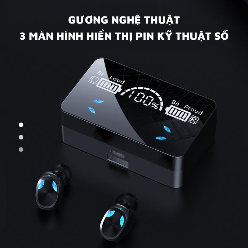 Tai nghe Bluetooth không dây X3 Pro Cao Cấp. Cảm biến vân tay, có hộp sạc lưu trữ, hỗ trợ sạc nhanh