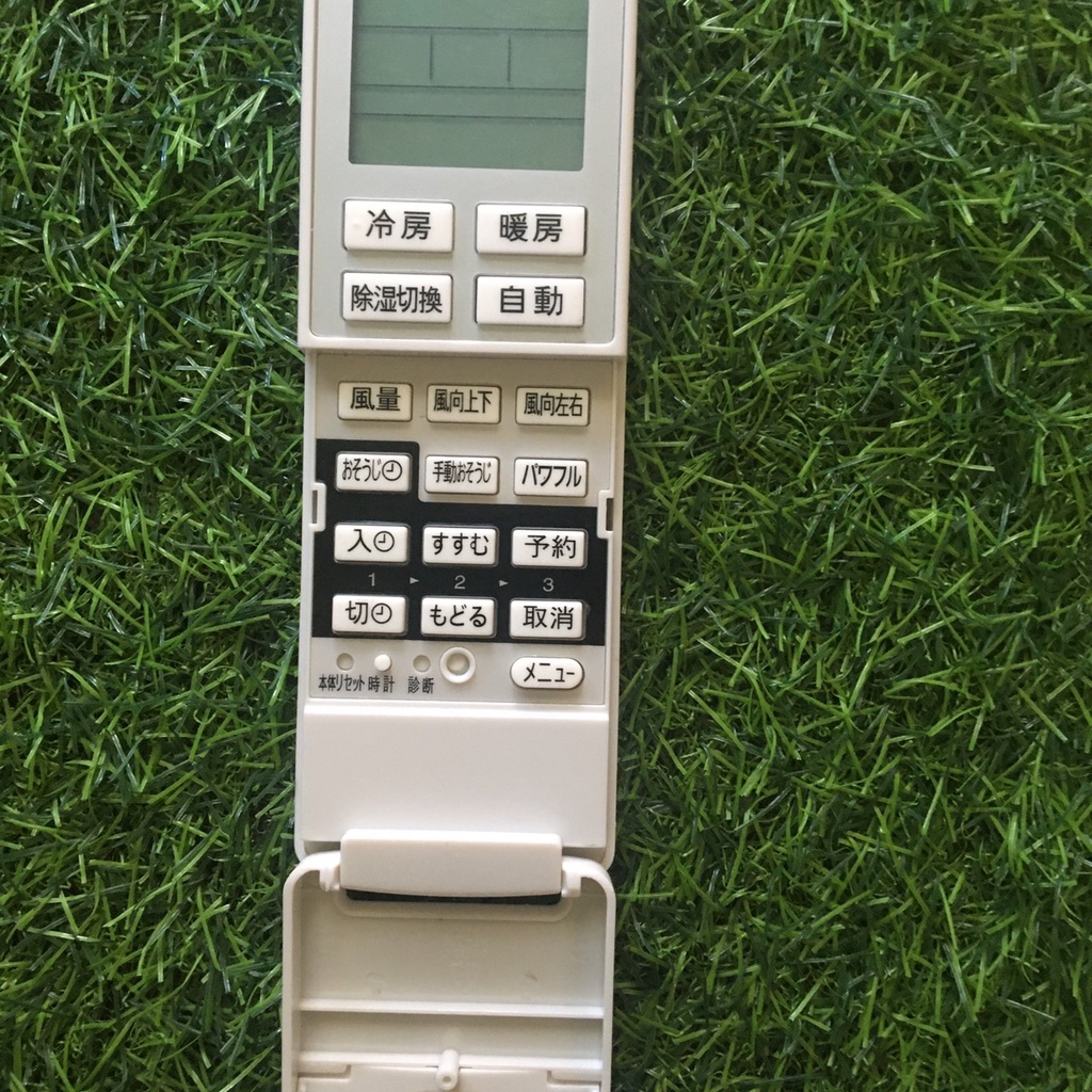 Điều khiển máy lạnh panasonic nanoe nội địa có nút ECONAVI màu xanh chữ nhật,Remote dùng cho máy lạnh panasonic nannoe