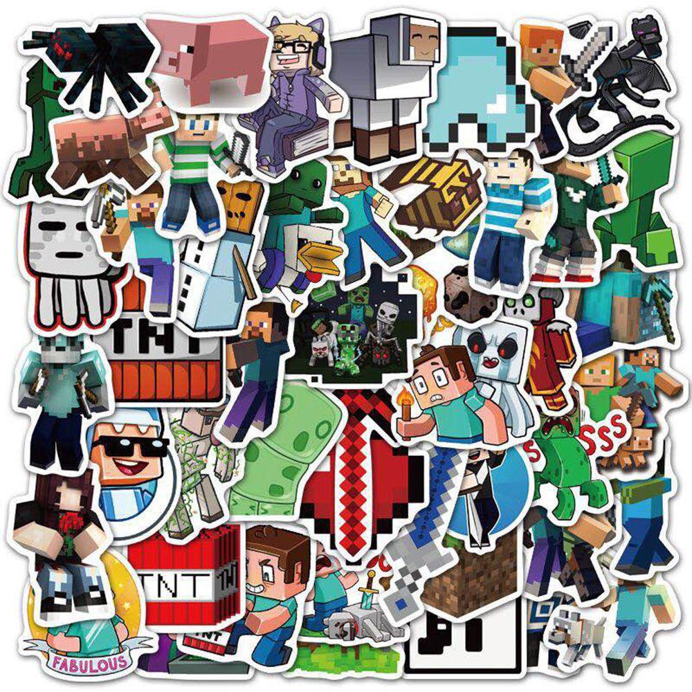 MYRONGVN Set 50 Sticker Hoạt Hình Chống Thấm Nước Dán Trang Trí Thủ Công