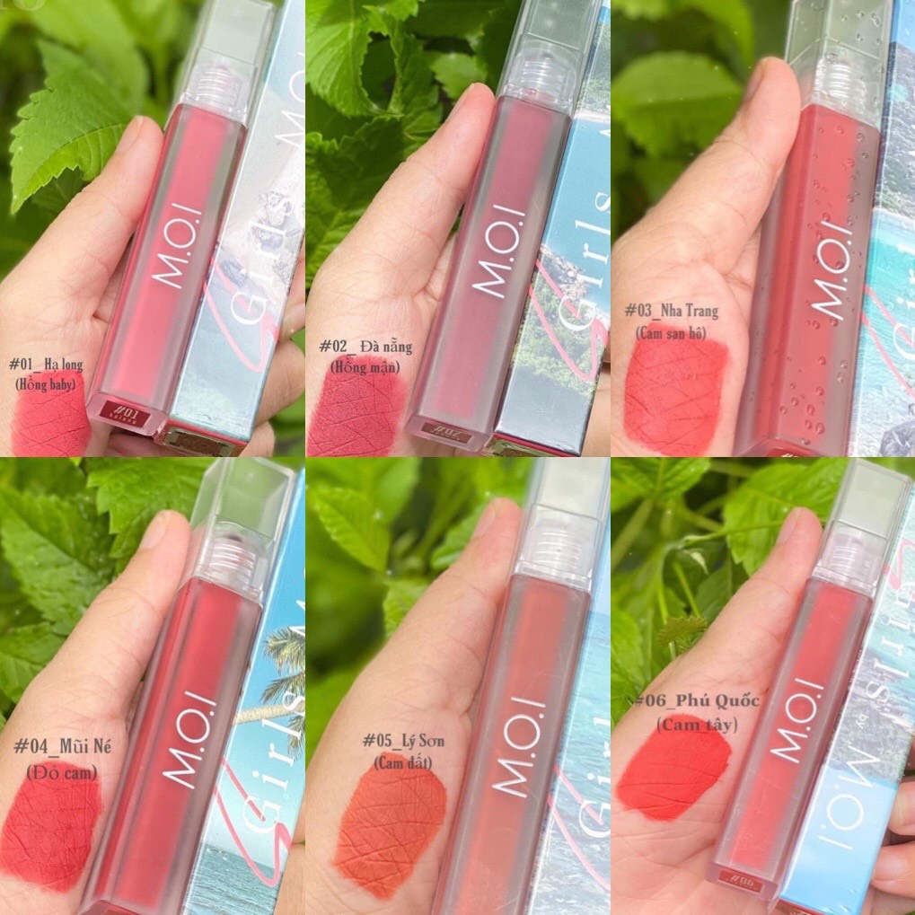 Son môi Hồ Ngọc Hà BST son nhung lì Sgirls Summer Edition - MOI Cosmetics