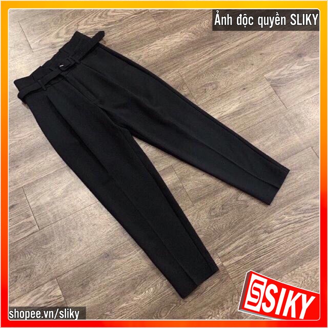 Quần baggy xếp li kèm belt - 4BASIC - QBG02