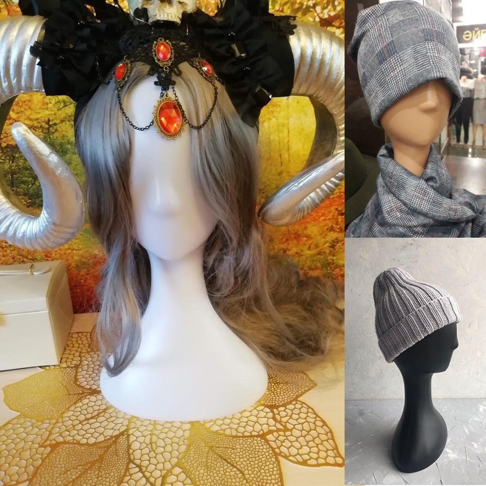 Danilo Đầu Nhựa Trưng Bày Tóc Giả / Mắt Kính / Nón Màu Đen Phong Cách Trừu Tượng