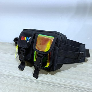 Túi BUM BAG HOLOGRAM đen 🔸SIÊU NGẦU🔸  túi đeo chéo BIN ORIGINAL chất liệu cao cấp