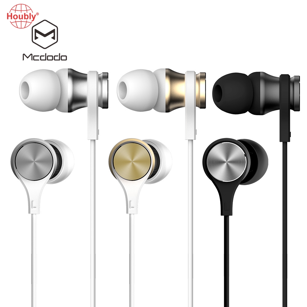 Houbly Mcdodo HP-395 1.2m In-Ear Subwoofer with Remote and Mic Wired Earphones for Cellphones