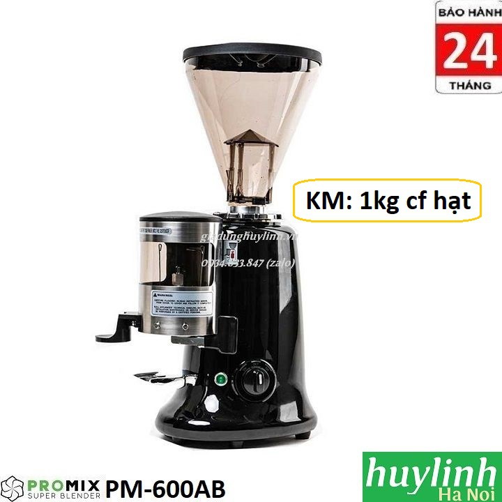 Máy xay cà phê chuyên nghiệp Promix PM-600AB - Bán tự động - Tặng kèm 1 kg hạt cà phê nguyên chất