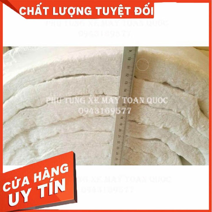 Bông Gốm Nhồi Pô Xe Máy , bông nỉ , bông nhét pô 60x60cm ( cách nhiệt NM) - CERAMIC4