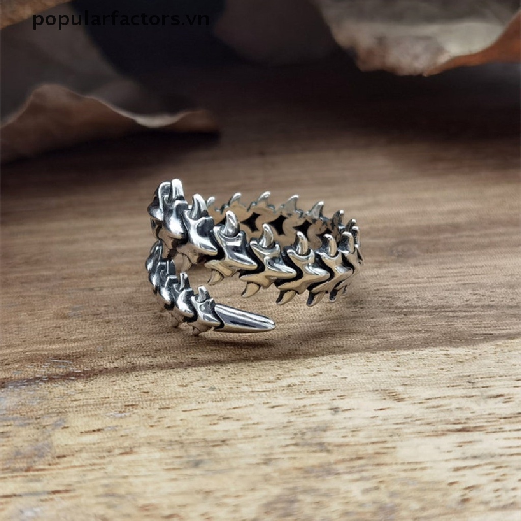 Nhẫn hở kim loại phong cách Gothic ấn tượng