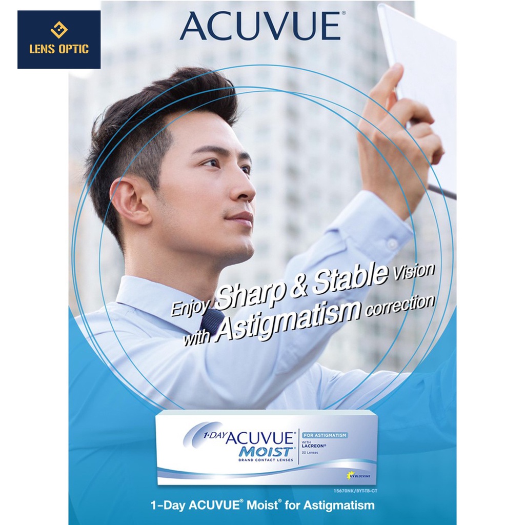 Kính áp tròng loạn thị 1 ngày ACUVUE Moist for Astigmatism - Lens Optic