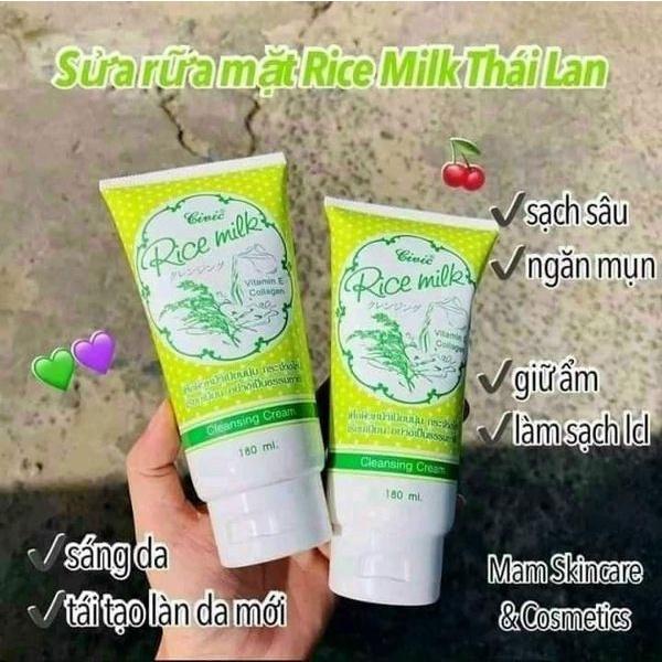 🇹🇭🇹🇭 SỮA RỬA MẶT GẠO THÁI LAN 180ml