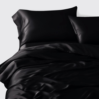Drap Giường Ga Giường Lẻ Phi Lụa Lan Pham Bedding Mát Mịn - Đen