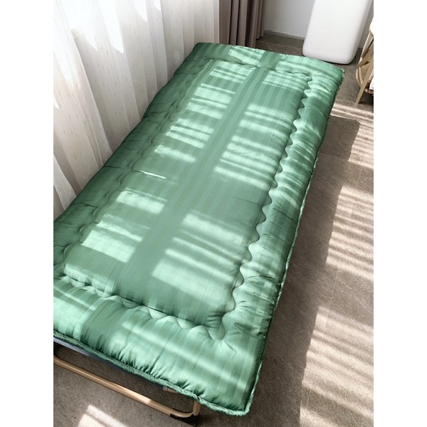 Topper nệm bông xuất Nhật cao cấp , Đệm Topper ngủ trưa văn phòng, Tấm làm mềm đệm cotton mềm mại (Đủ Kích Thước)