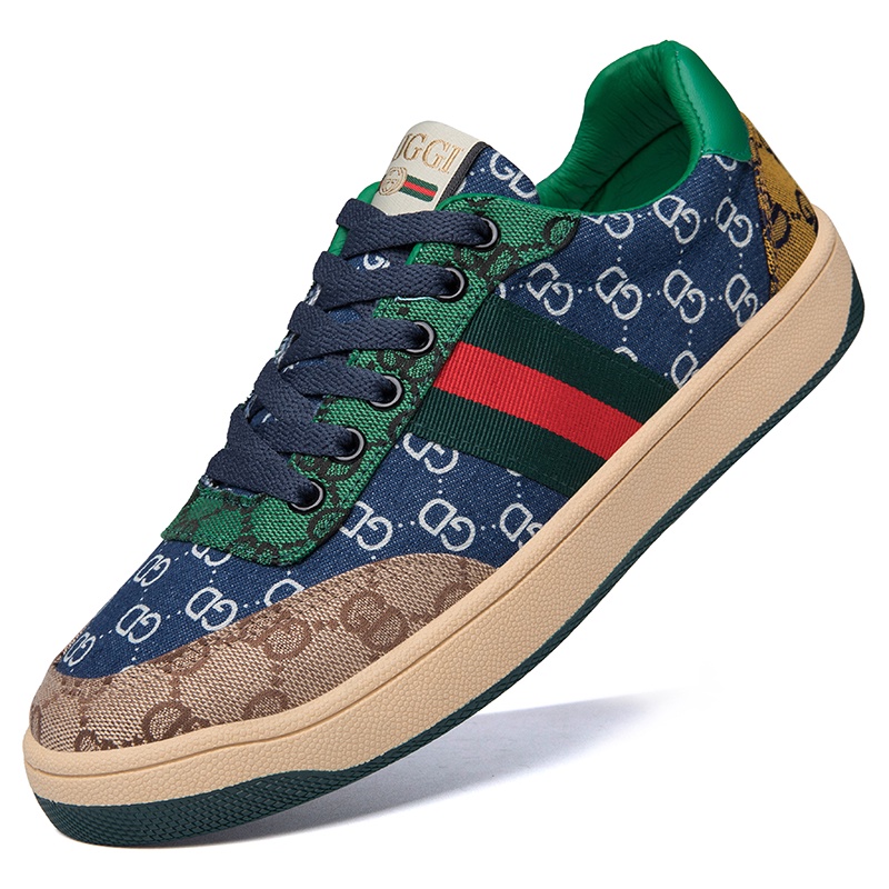 Giày Thể Thao Vải Gucci Size 39-44 Khử Mùi Thoáng Khí Thời Trang Cho Nam Hàng Ngày Tất Cả-Mat
