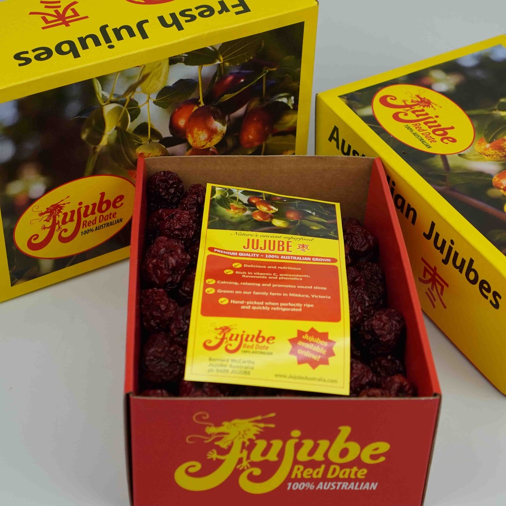 Táo đỏ khô Jujube Australia hộp 1kg