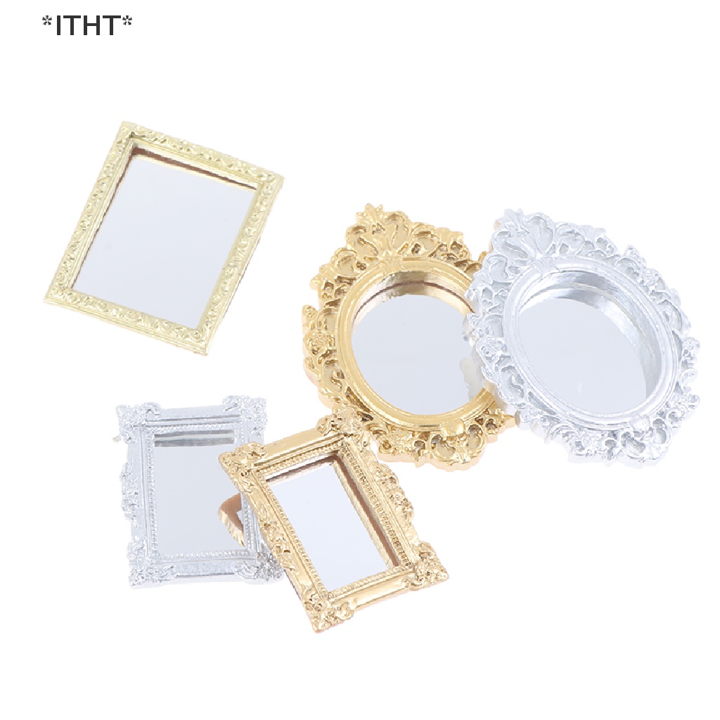 Gương Treo Tường Trang Trí Nhà Búp Bê Tỉ Lệ 1 / 12