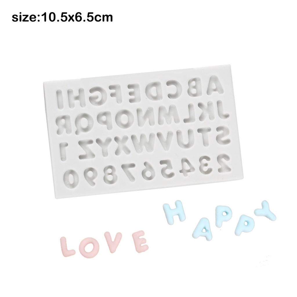 Khuôn Silicone Làm Bánh & Socola Hình Chữ Cái & Số DIY