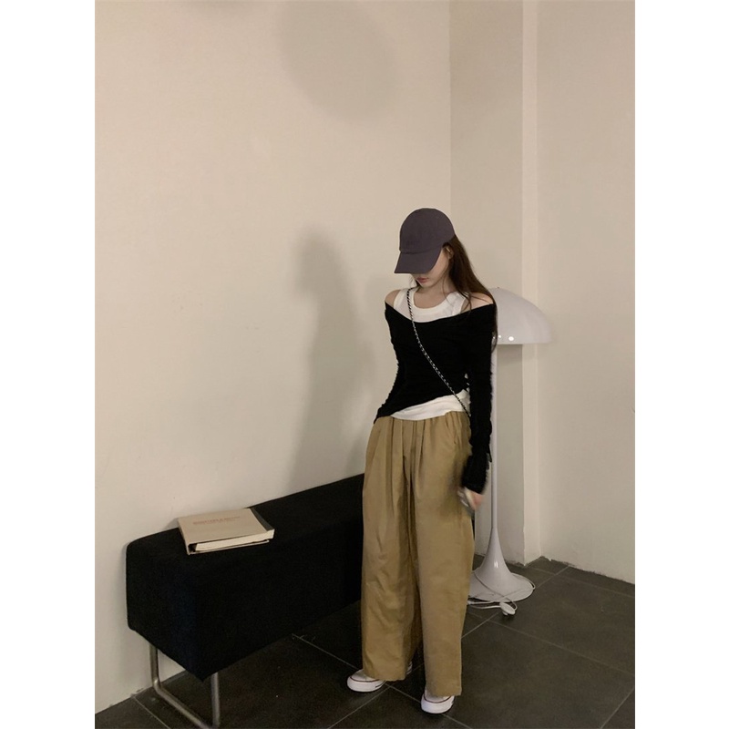 Áo Thun Dài Tay Body Ullzang Layer Phối Trắng Khóa Tay