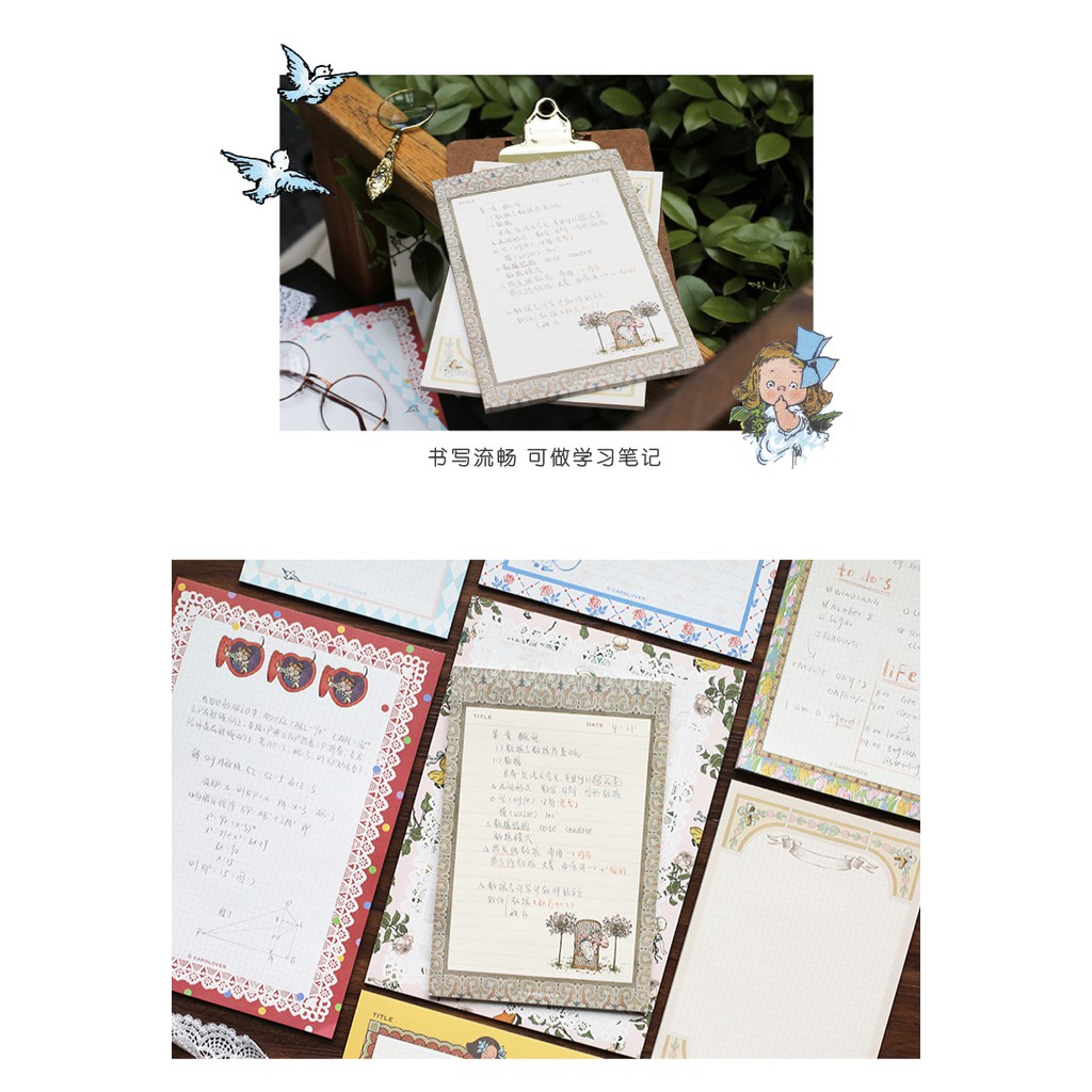 Giấy Note Ghi Chú Ruột Giấy Refill B5 A5 Vintage JIYU - Small Lovely Note Theater Trang Trí Sổ Bullet Journal Hàn Quốc