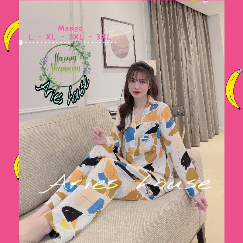 ✅BIGSIZE LỤA SATIN 60-75KG , ĐỒ BỘ SAU SINH SIZE TO, ĐỒ MẶC NHÀ PIJAMA SIZE TO✅