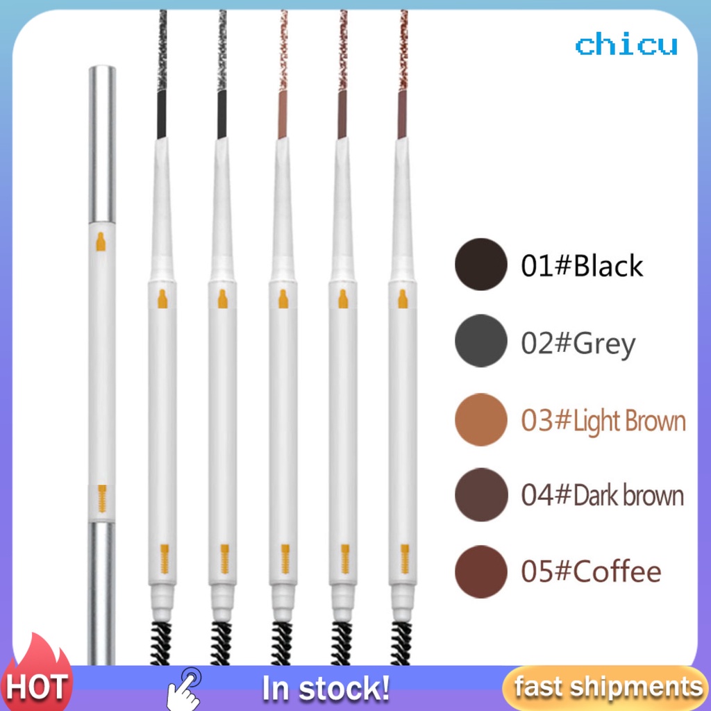 (Hàng Mới Về) Bút Chì Kẻ Lông Mày Hai Đầu Chống Thấm Nước Lâu Trôi