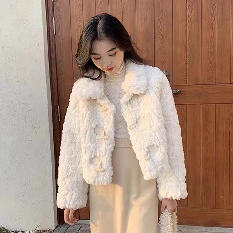 Áo khoác lông ulzzang mềm Đà Lạt phong cách Hàn Quốc