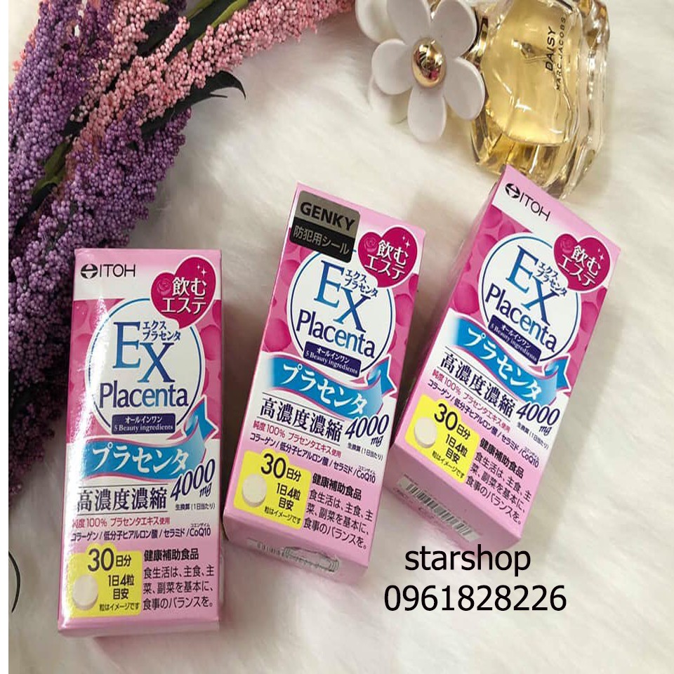 Viên Uống Đẹp Da Nhau Thai Cừu ITOH EX Placenta Nhật Bản