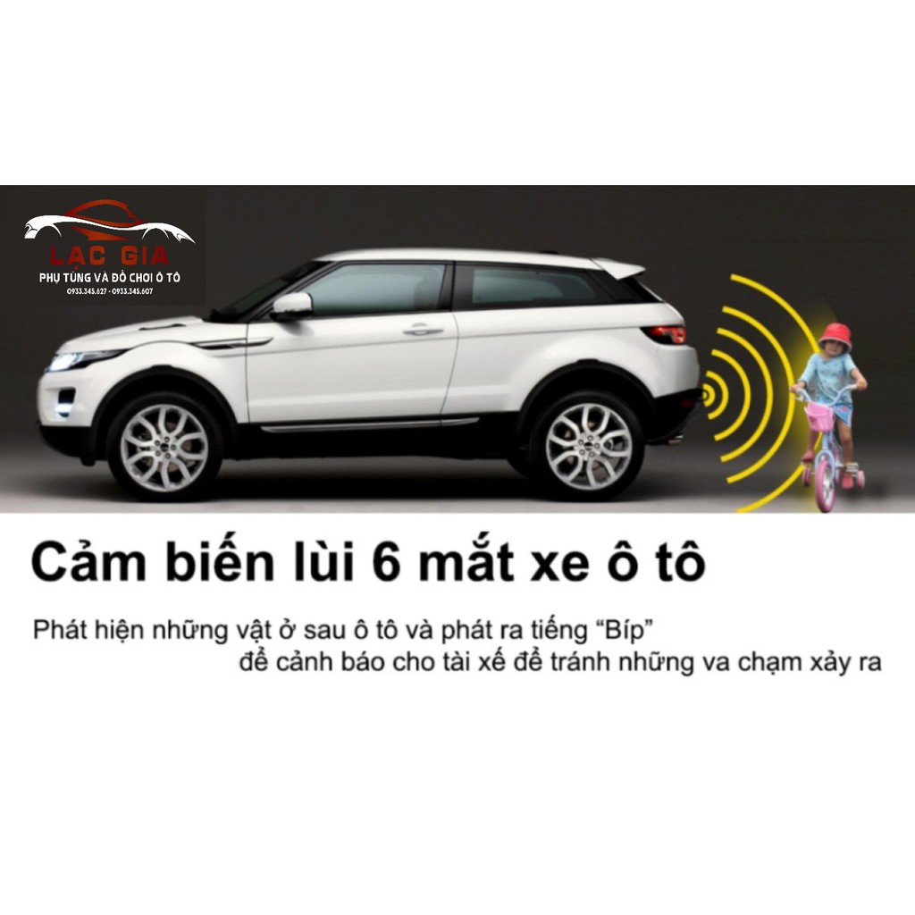 Cảm biến lùi chống va chạm 6 mắt cho xe ô tô