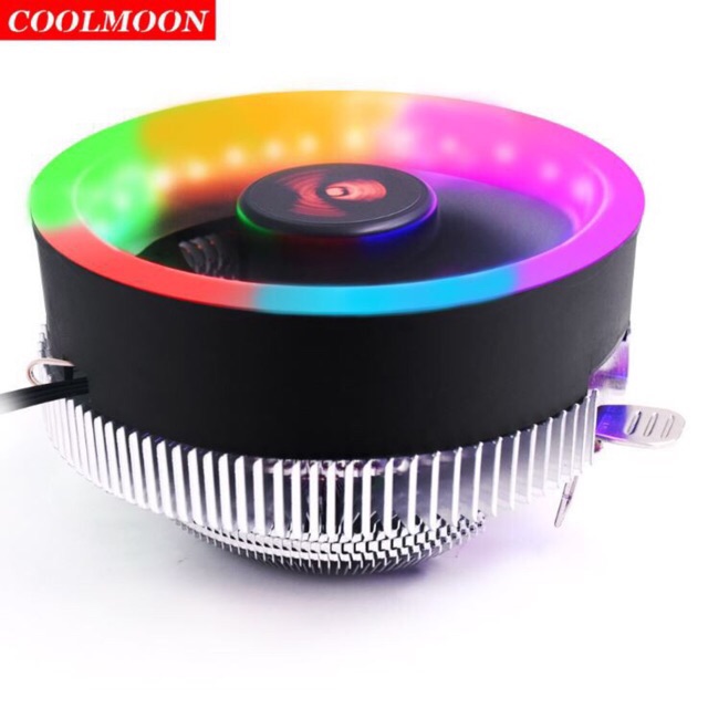 [Mã ELFLASH5 giảm 20K đơn 50K] Fan tản nhiệt CPU COOLMOON Q2 Led RGB