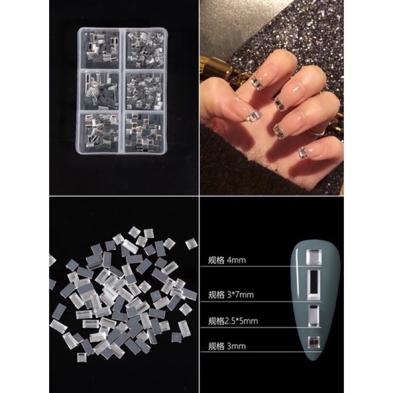 [ HOT SALE ] Đá Khối Chân Keo , Khay 6 ô Mix Size , Siêu Sáng