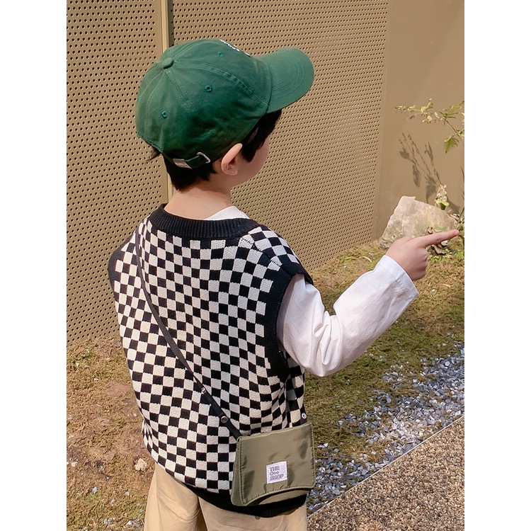 Áo Sweater Dệt Kim Không Tay Phong Cách Thu Đông Mới Cho Bé Trai