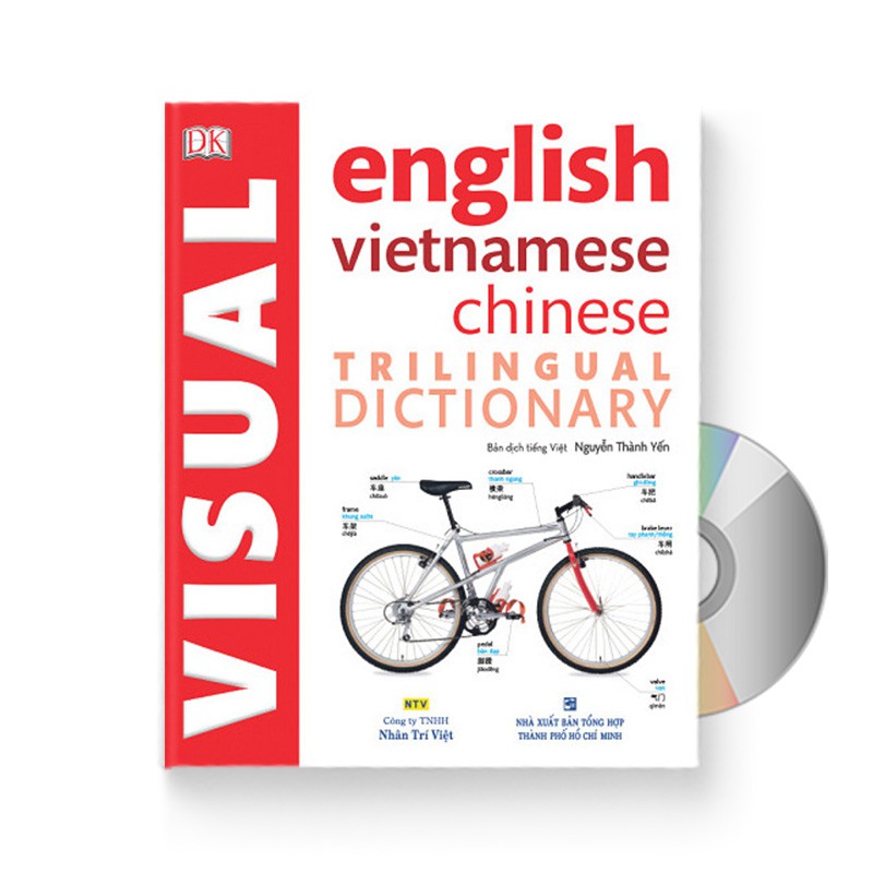 Sách-Visual English Vietnamese Chinese Trilingual Dictionary (Từ điển Anh Trung Việt )+ DVD tài liệu