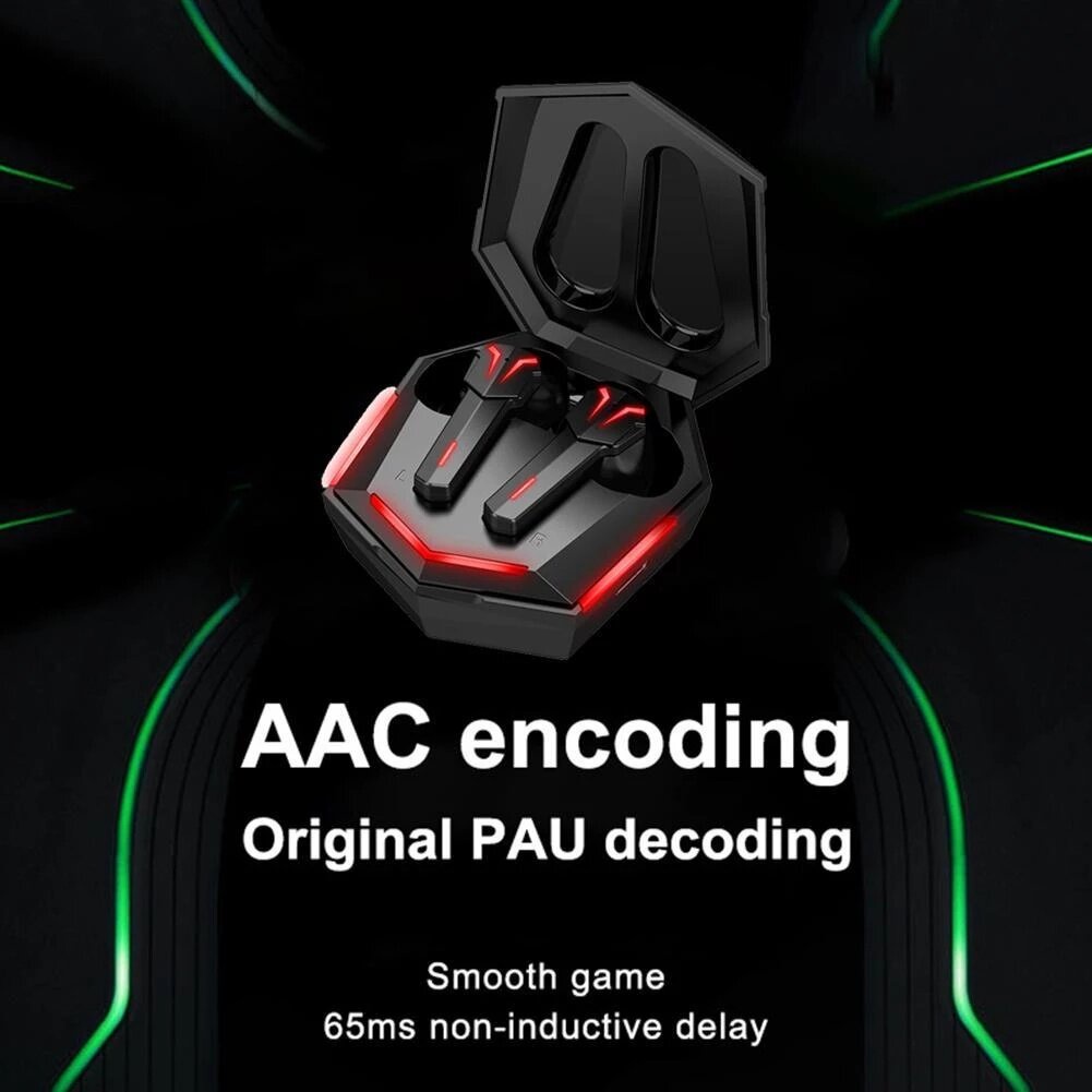 TZUZL Tai nghe bluetooth chơi game Tai nghe Không Dây Gaming Tws Bluetooth 5.2 - Không dây có mic với độ trễ cực thấp