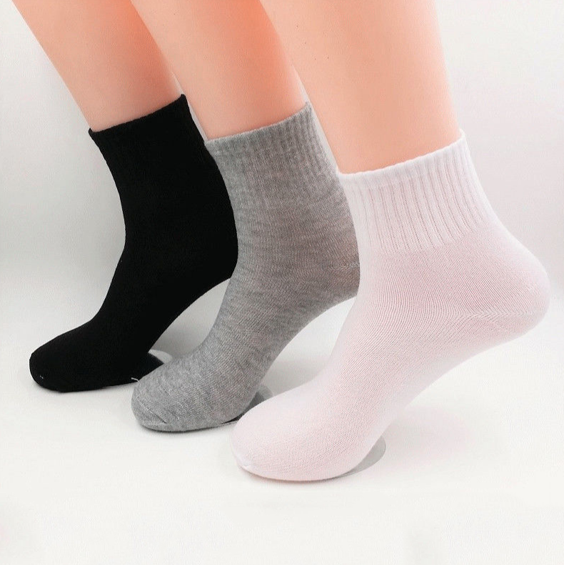 Đôi vớ cao qua mắt cá thể thao màu trơn thời trang thoáng khí chống trượt