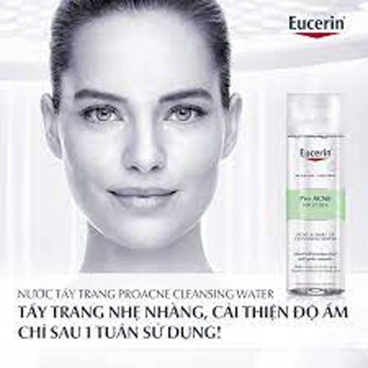 Nước Tẩy Trang Cho Da Dầu Mụn Eucerin Pro Acne Solution Acne & Make Up Cleansing Water Proacne 200ml