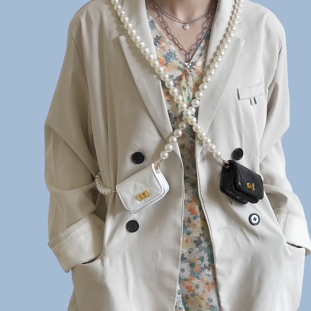 Túi xách nữ mini túi đeo chéo quai đeo ngọc trai nhân tạo1999store_official