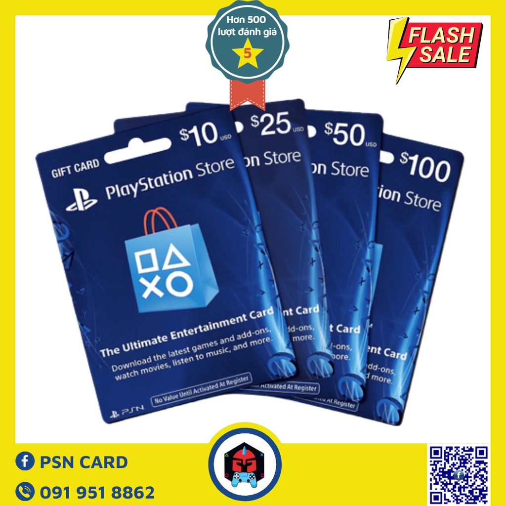 Thẻ PSN PLAYSTATION GIFT cho máy Game PS4/PS5
