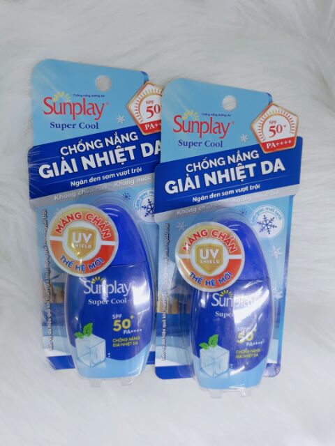 Sunplay Super Cool SPF50+, PA++++: Sữa chống nắng, giải nhiệt da