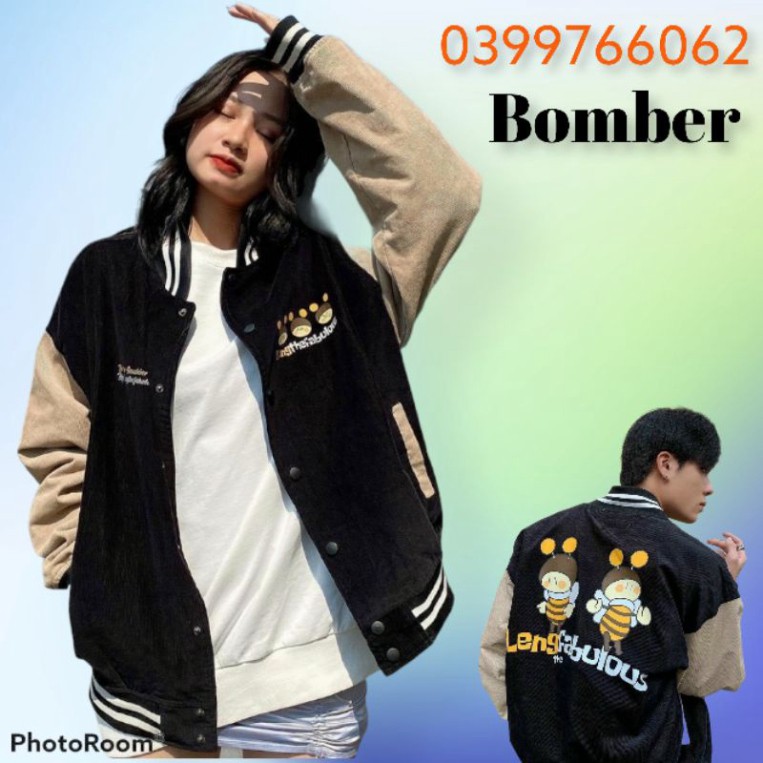 áO Khoác Nỉ Hoodie Bomber Nam Nữ Unisex - Nỉ