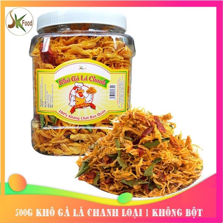 1KG KHÔ GÀ LÁ CHANH THƠM NGON LOẠI CAO CẤP SK FOOD