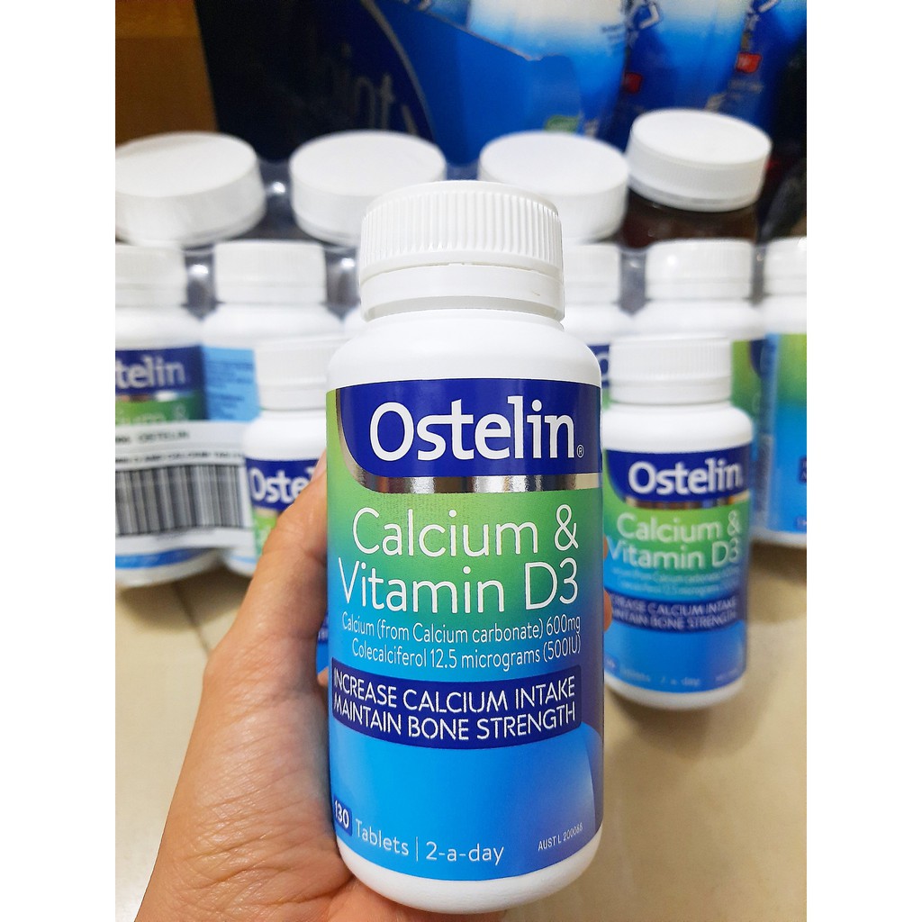date 2025 - Viên uống Ostelin Calcium &amp; Vitamin D3 cho bà bầu chai 130 viên của Úc