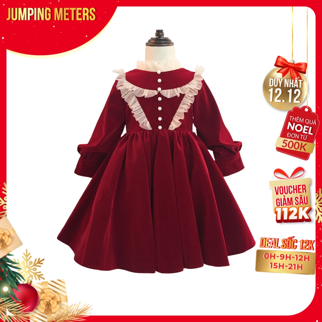 Váy nhung Noel T02 Jumping Meters cho bé gái