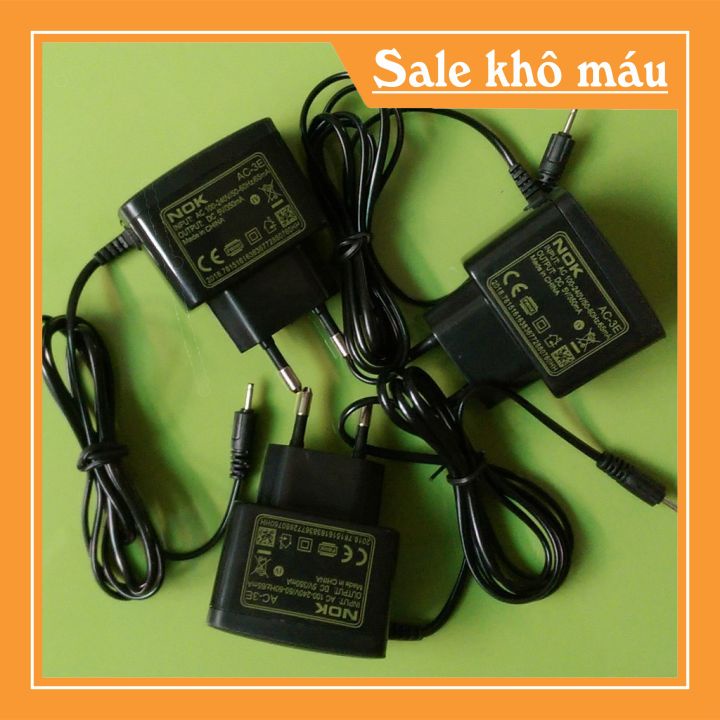 Sạc nokia đuôi nhỏ có logo Nokia, Sạc chân kim đầu nhỏ cho Nokia 1280, 1200, 6300, 1202